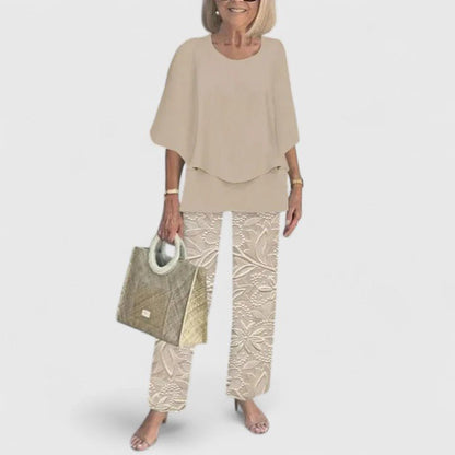 Two-Piece Outfit Set — Elegant Top and Trousers 6