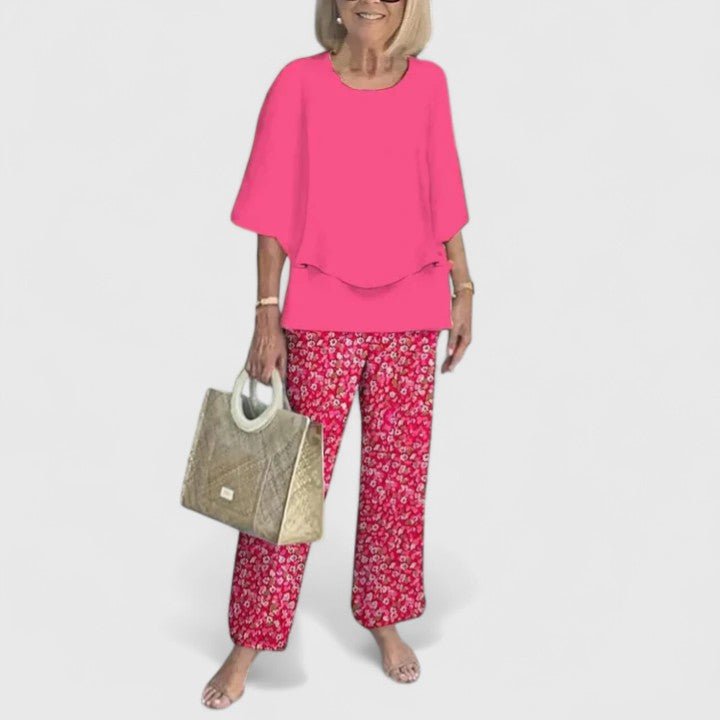 Two-Piece Outfit Set — Elegant Top and Trousers 7