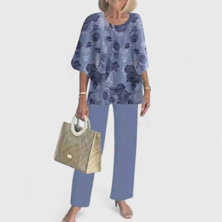 Two-Piece Outfit Set — Elegant Top and Trousers 8