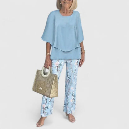 Two-Piece Outfit Set — Elegant Top and Trousers 9