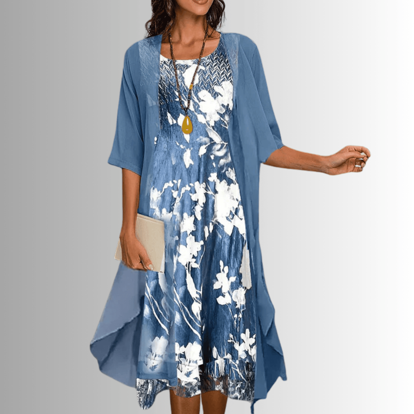 Two-Piece Summer Set — Blouse and Flowy Dress 2
