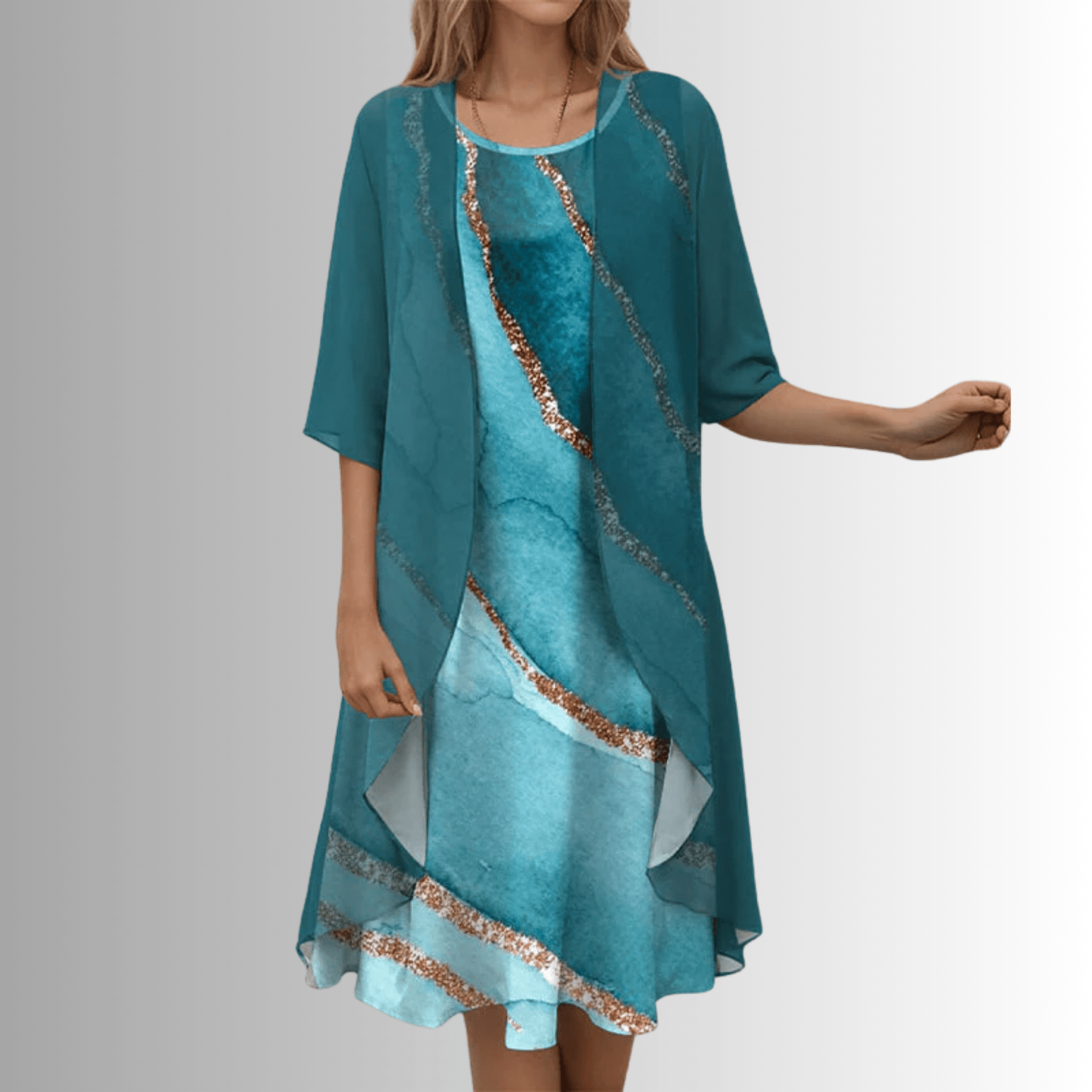 Two-Piece Summer Set — Blouse and Flowy Dress 3