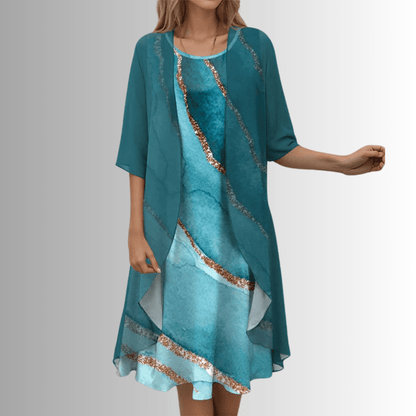 Two-Piece Summer Set — Blouse and Flowy Dress 3