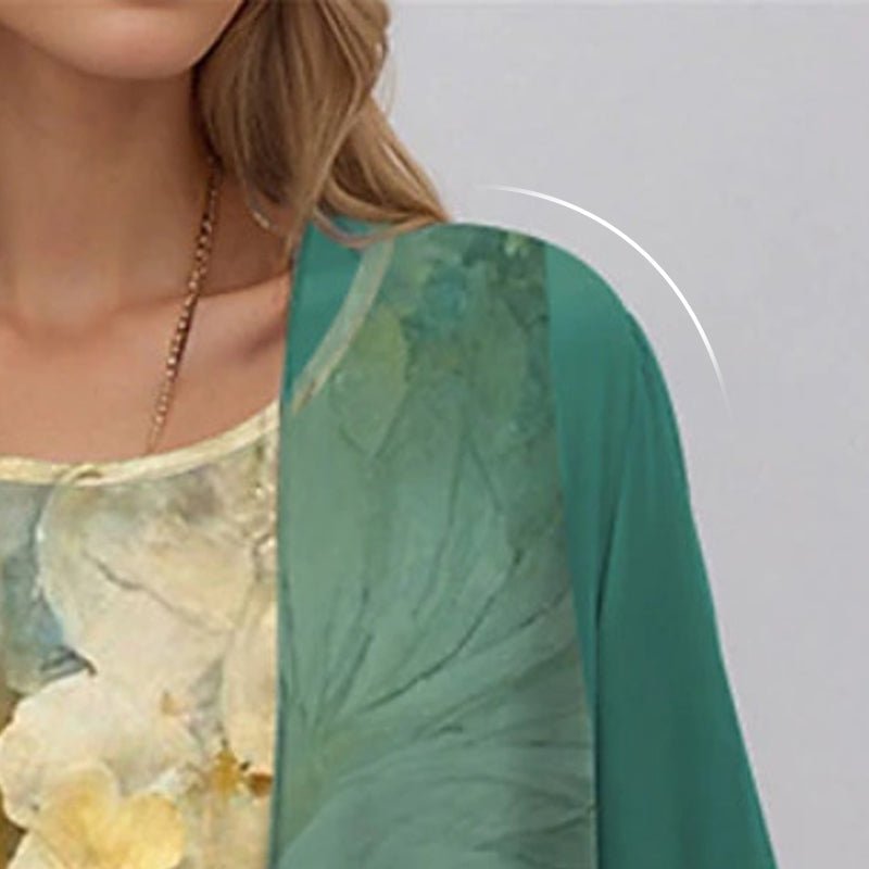 Two-Piece Summer Set — Blouse and Flowy Dress 7