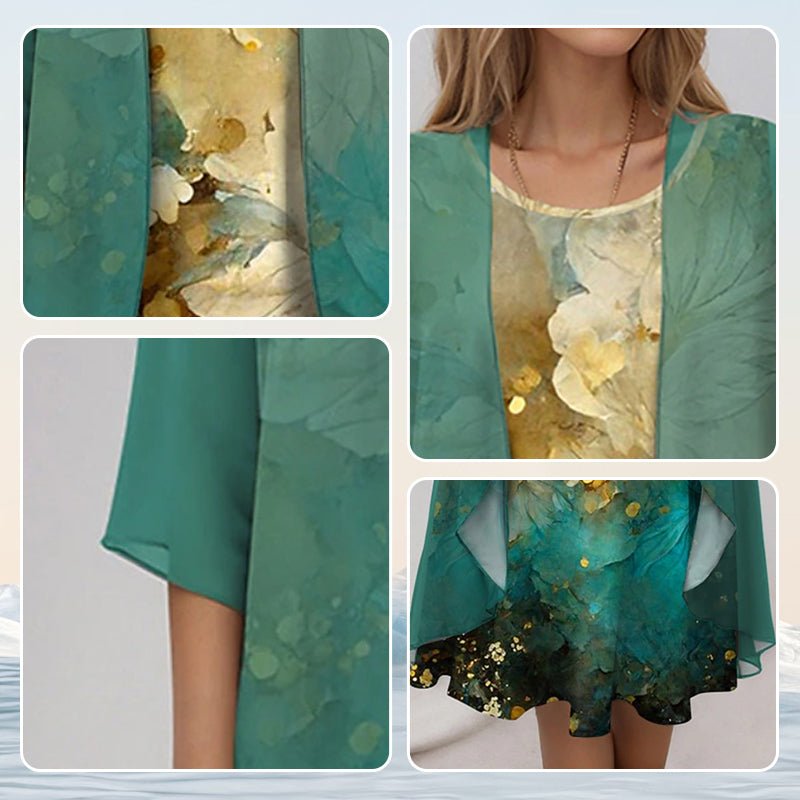 Two-Piece Summer Set — Blouse and Flowy Dress 8