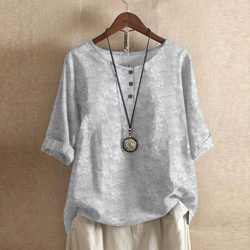 Vintage Floral Blouse with Relaxed Comfort Fit 6