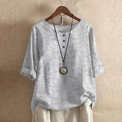 Vintage Floral Blouse with Relaxed Comfort Fit 6