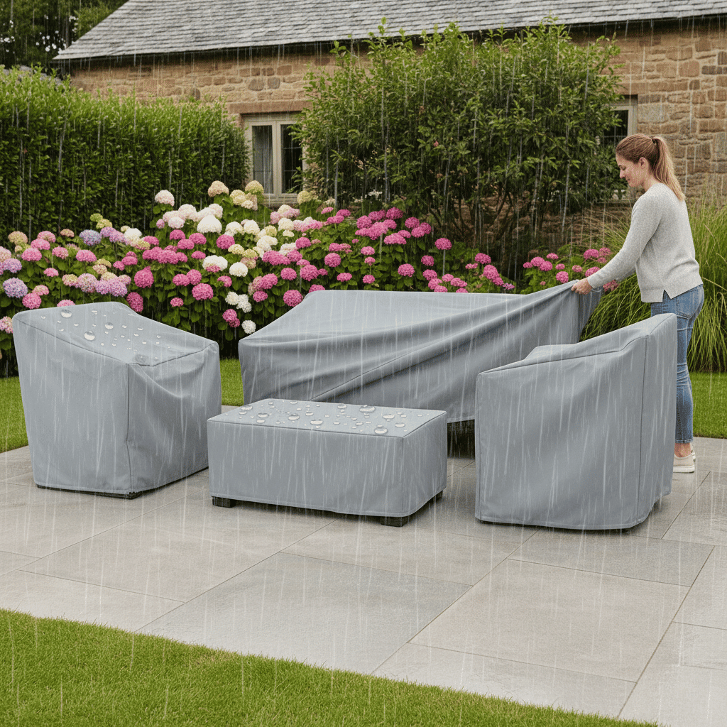 Waterproof Polyester Outdoor Table Cover 4