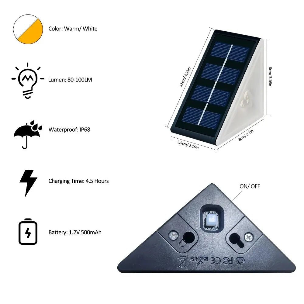 Waterproof Solar Garden Step Lights, IP67 4