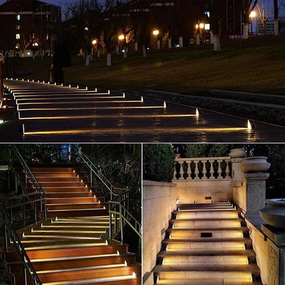 Waterproof Solar Garden Step Lights, IP67 7