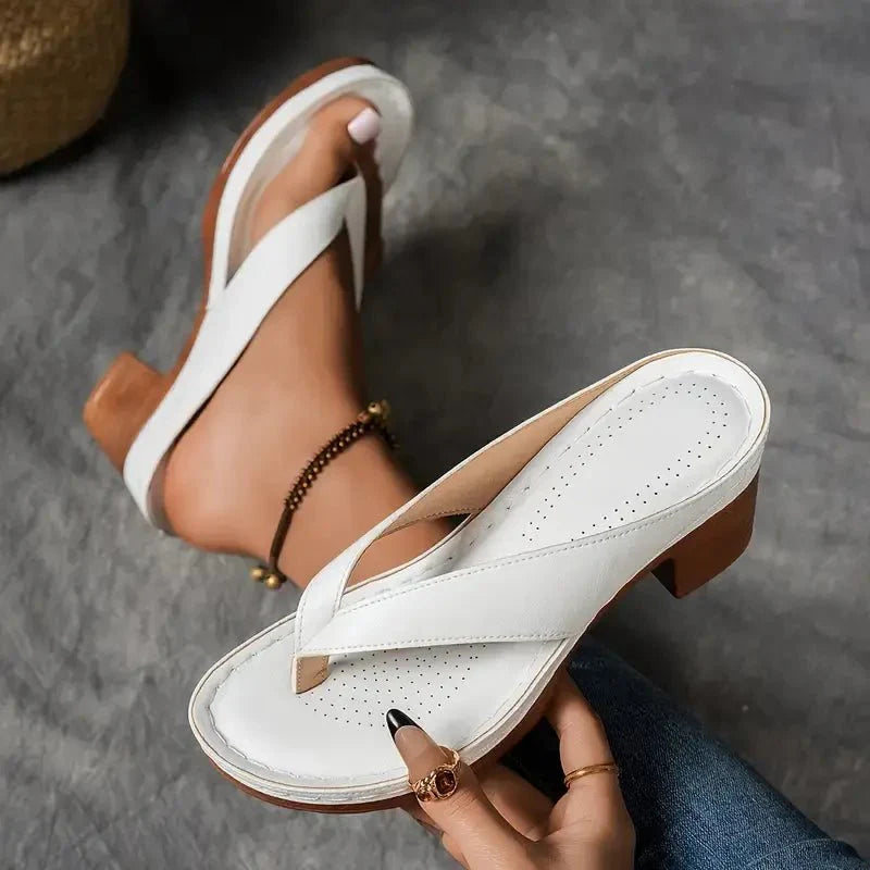 Women's Orthopedic Slip-On Sandals with Comfort Heel 8